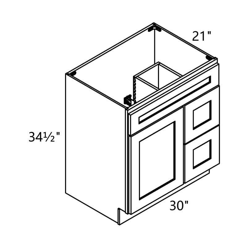Vanity-Sink-Drawers-Cabinet-VSD30L-30R-Framed